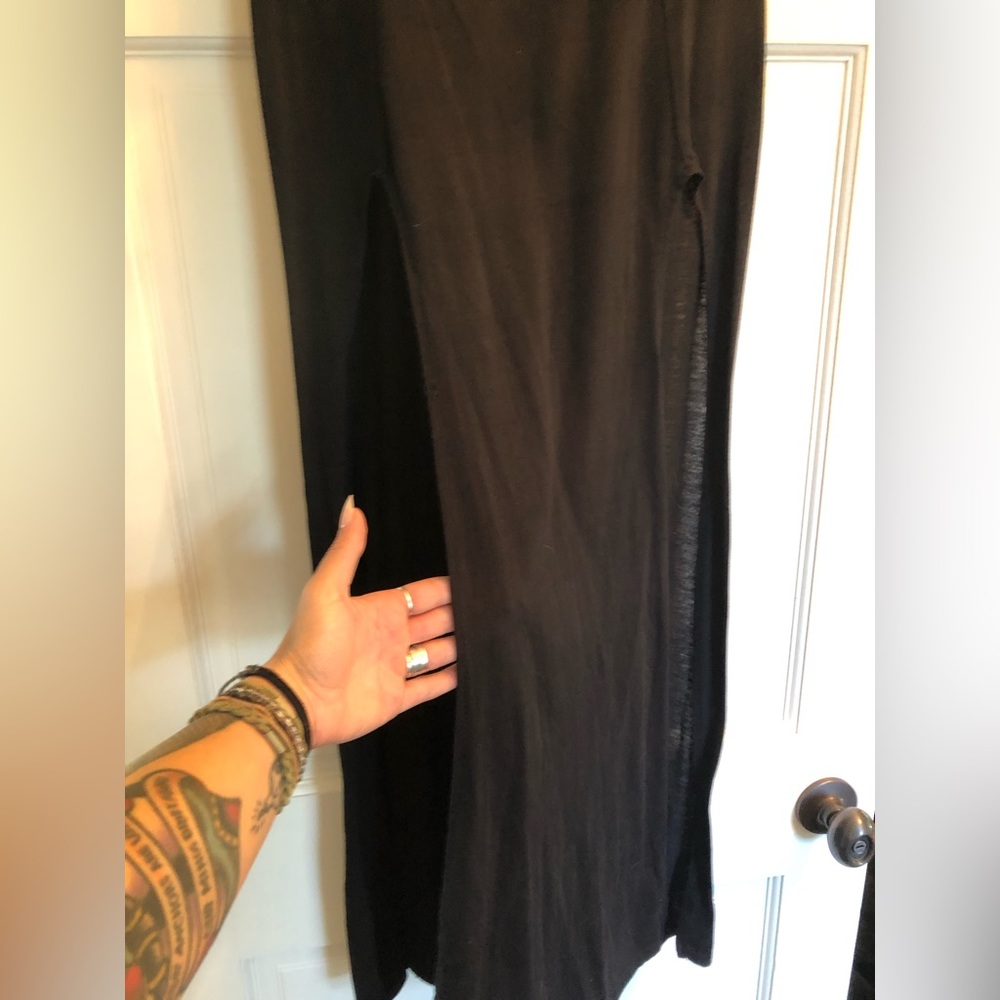 Double slit maxi skirt